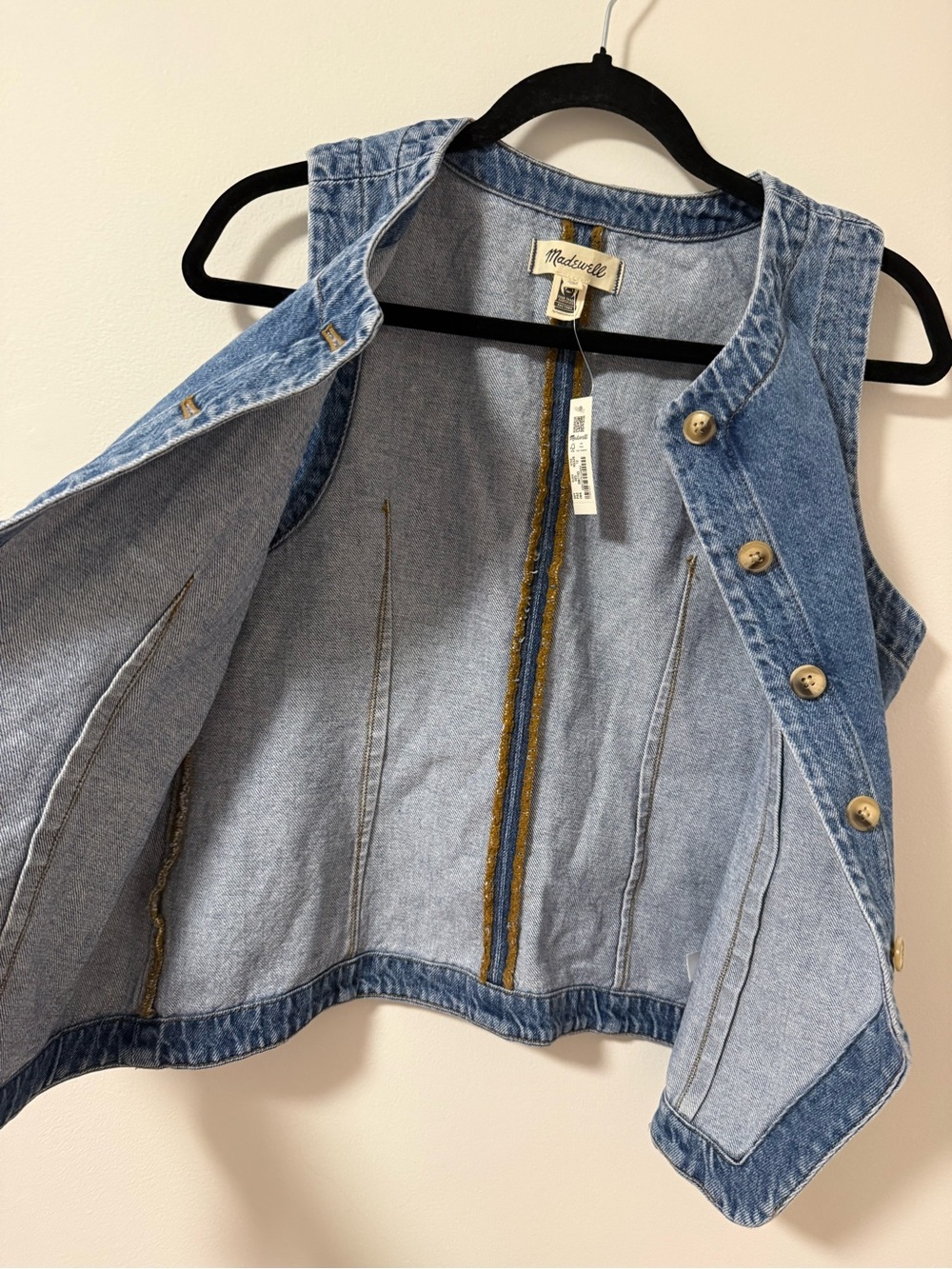NWT Madewell Denim Cutaway Vest Top - Size 10 - Picture 5 of 6